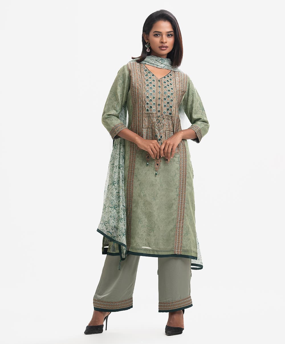 Lime Muslin Exclusive Salwar Kameez